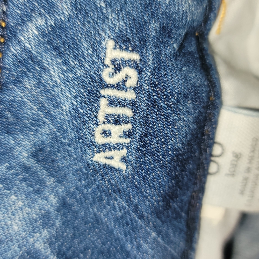 American Eagle Denim Jeans size 00 vintage Y2K decorative stitching stretch - Picture 5 of 16